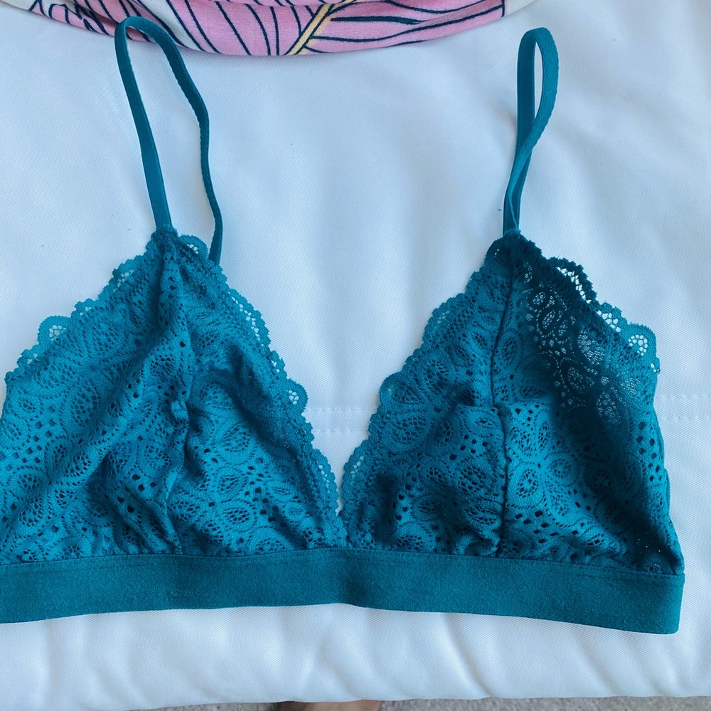 Lace Bralette in Teal - Women's Intimates